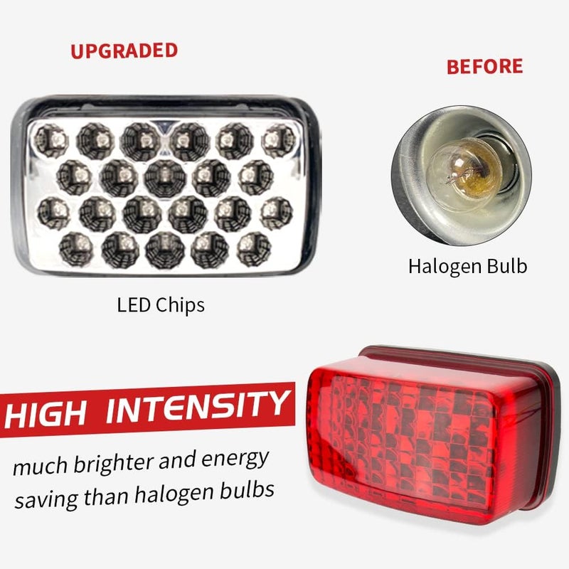 HAZAWA ATV LED Tail Light Taillight 5KM-8472C-10-00 Compatible with Yamaha Rhino Kodiak Grizzly Big Bear Bruin Wolverine Viking（Red lens#1） - Image 4
